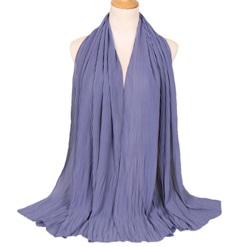 Ladies pleated monochrome headscarves wholesale
