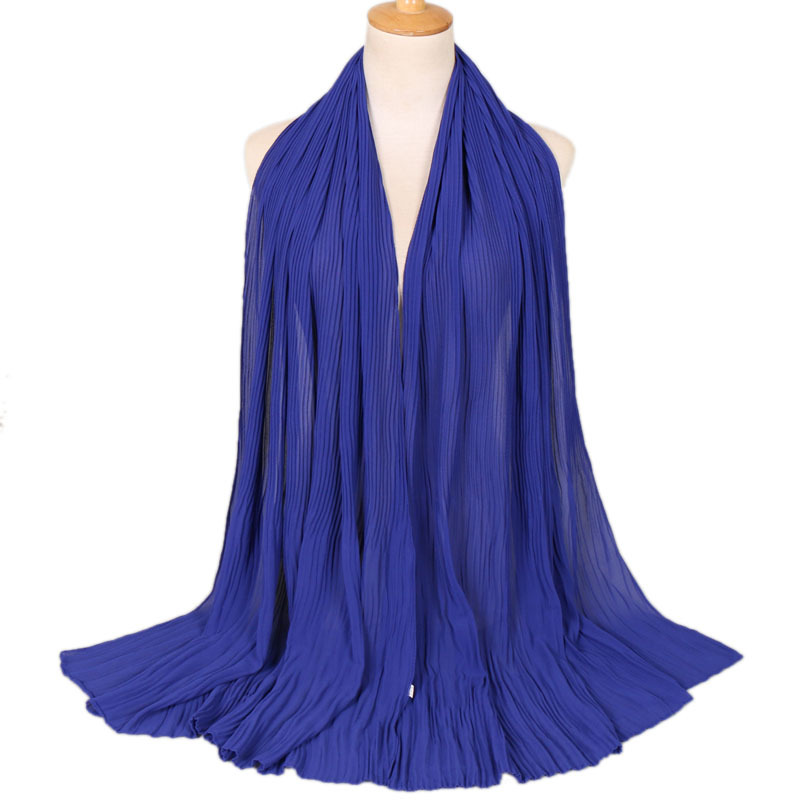 Ladies pleated monochrome headscarves wholesale