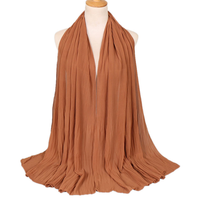Ladies pleated monochrome headscarves wholesale