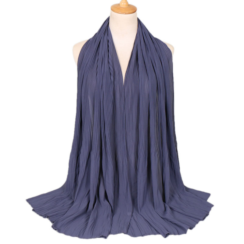 Ladies pleated monochrome headscarves wholesale