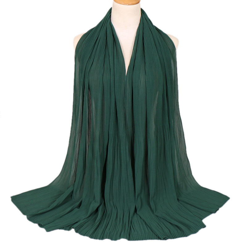Ladies pleated monochrome headscarves wholesale