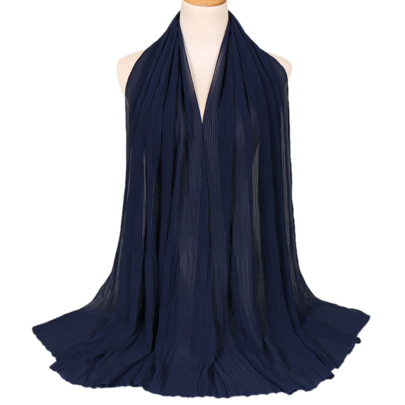 Ladies pleated monochrome headscarves wholesale