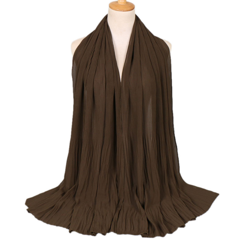 Ladies pleated monochrome headscarves wholesale