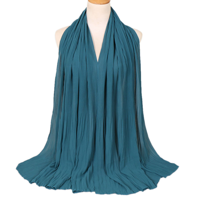Ladies pleated monochrome headscarves wholesale
