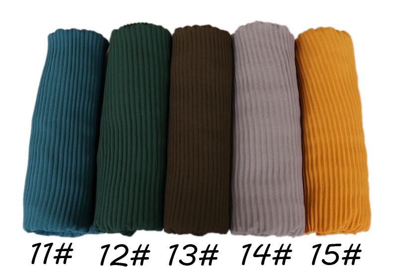 Ladies pleated monochrome headscarves wholesale