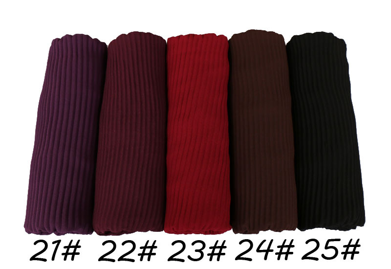 Ladies pleated monochrome headscarves wholesale