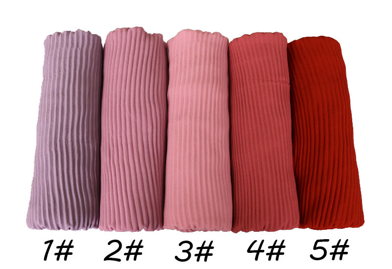 Ladies pleated monochrome headscarves wholesale