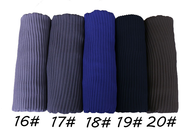 Ladies pleated monochrome headscarves wholesale