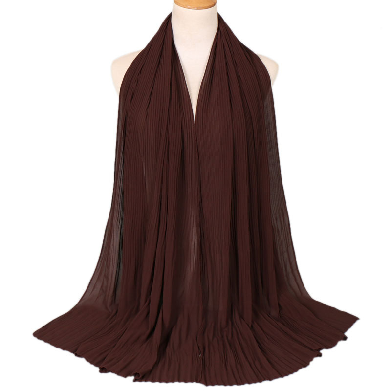Ladies pleated monochrome headscarves wholesale