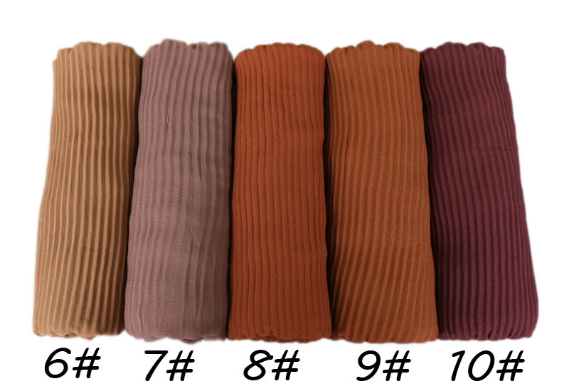 Ladies pleated monochrome headscarves wholesale