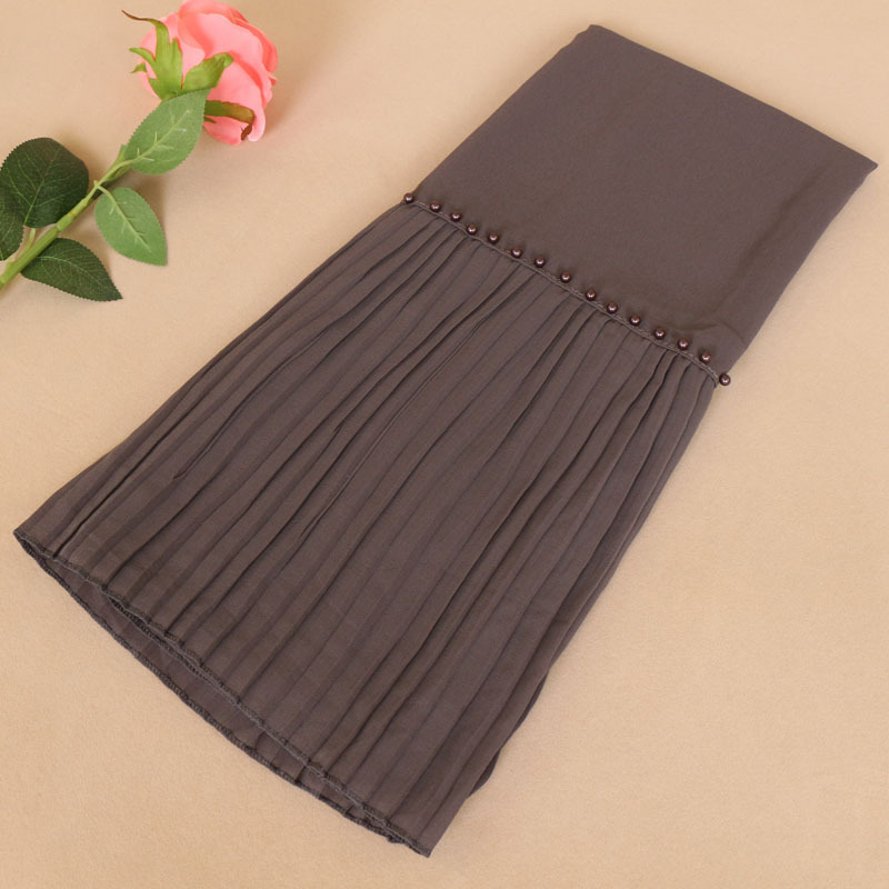 Ladies monochrome pleated headscarves wholesale