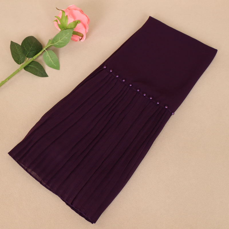 Ladies monochrome pleated headscarves wholesale