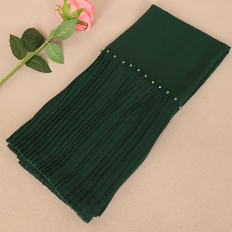 Ladies monochrome pleated headscarves wholesale