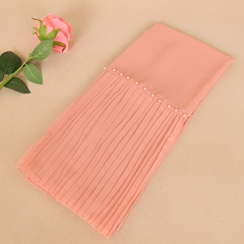 Ladies monochrome pleated headscarves wholesale