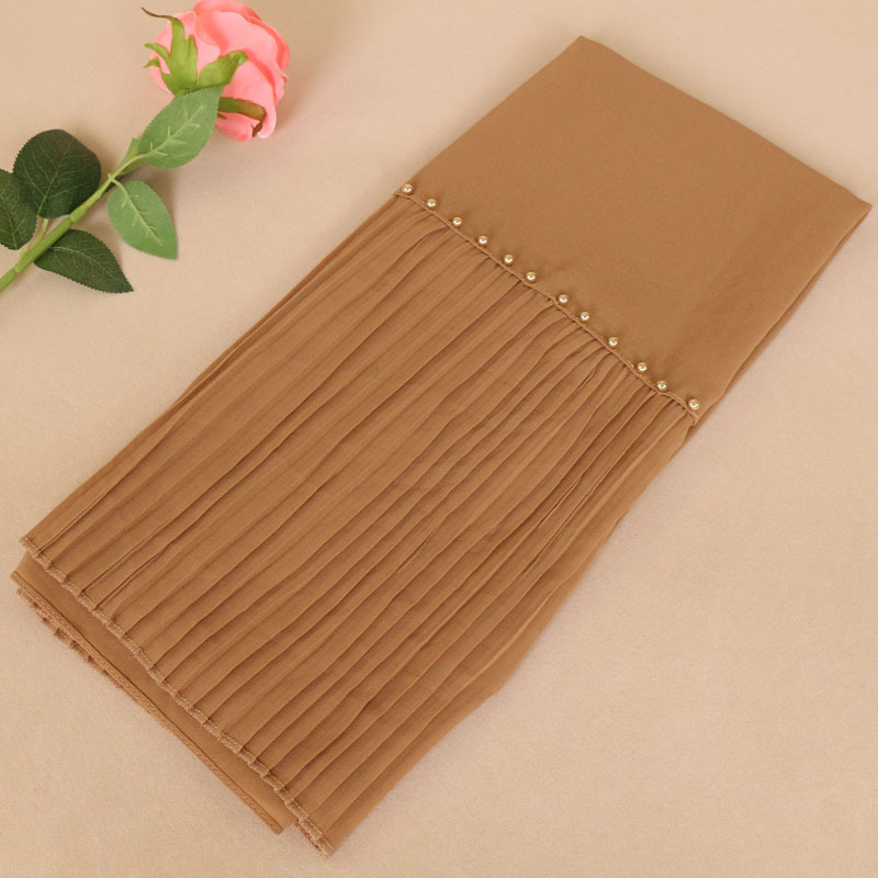 Ladies monochrome pleated headscarves wholesale