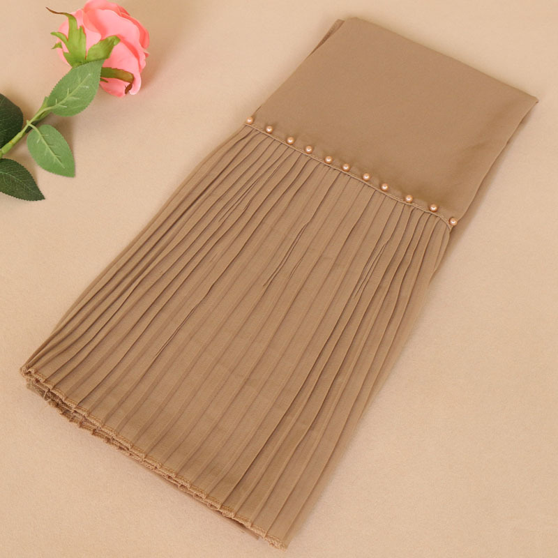 Ladies monochrome pleated headscarves wholesale