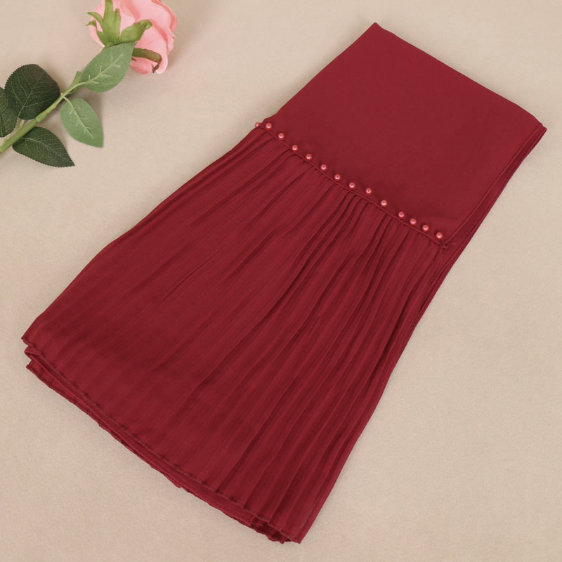 Ladies monochrome pleated headscarves wholesale