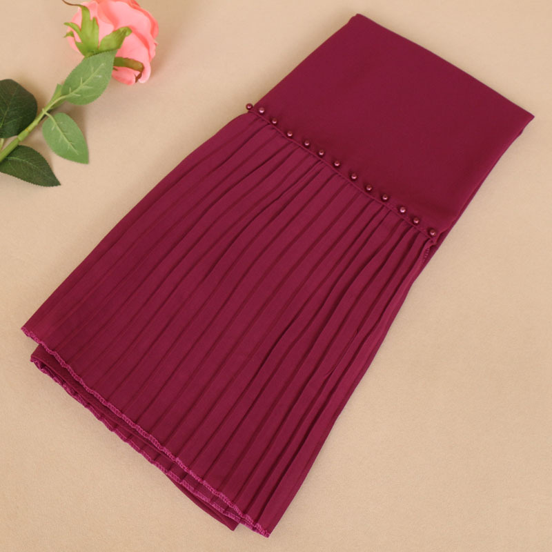 Ladies monochrome pleated headscarves wholesale