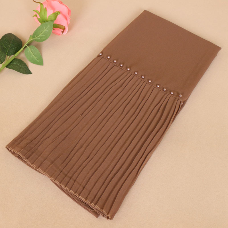 Ladies monochrome pleated headscarves wholesale