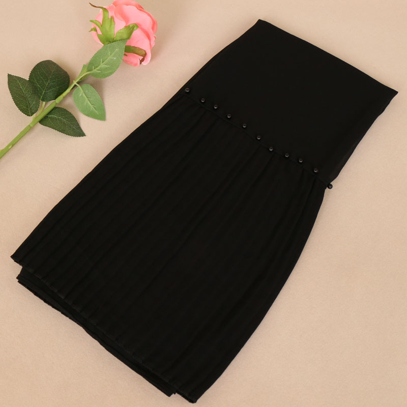 Ladies monochrome pleated headscarves wholesale