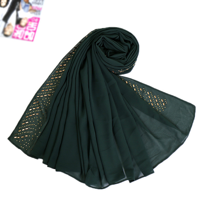 Rhinestone Pearl Chiffon Women's Turban