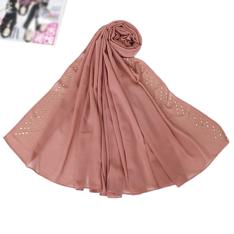 Rhinestone Pearl Chiffon Women's Turban