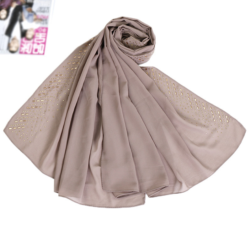 Rhinestone Pearl Chiffon Women's Turban