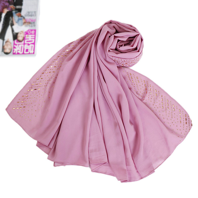 Rhinestone Pearl Chiffon Women's Turban