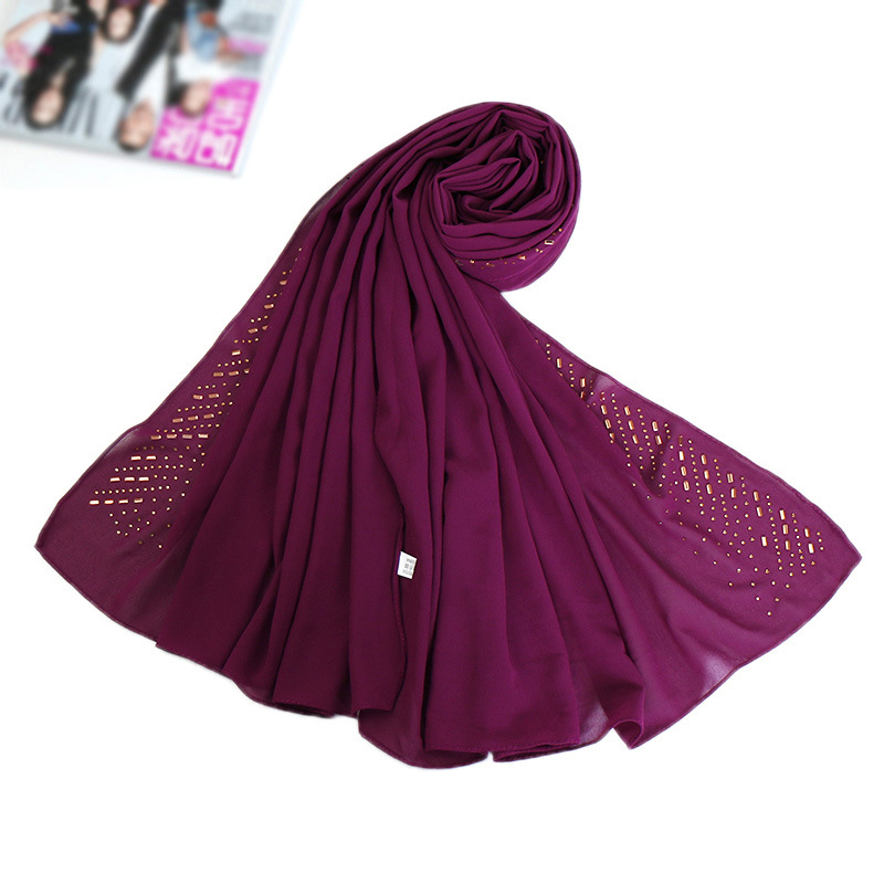 Rhinestone Pearl Chiffon Women's Turban
