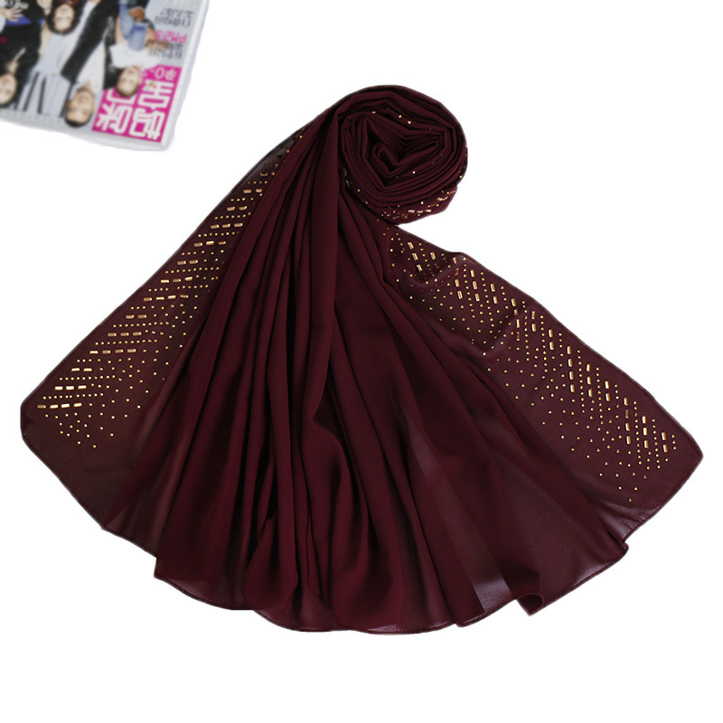 Rhinestone Pearl Chiffon Women's Turban