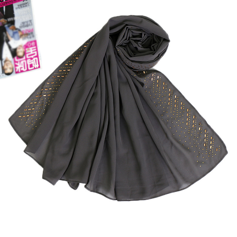 Rhinestone Pearl Chiffon Women's Turban