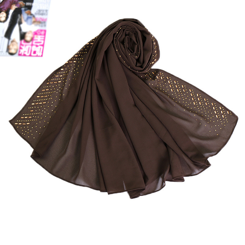 Rhinestone Pearl Chiffon Women's Turban