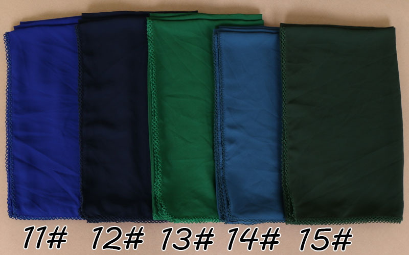 Pearl chiffon scarf with tooth edge
