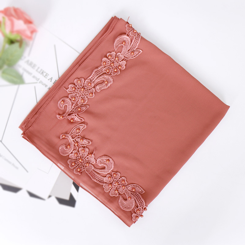 Carved chiffon square scarf