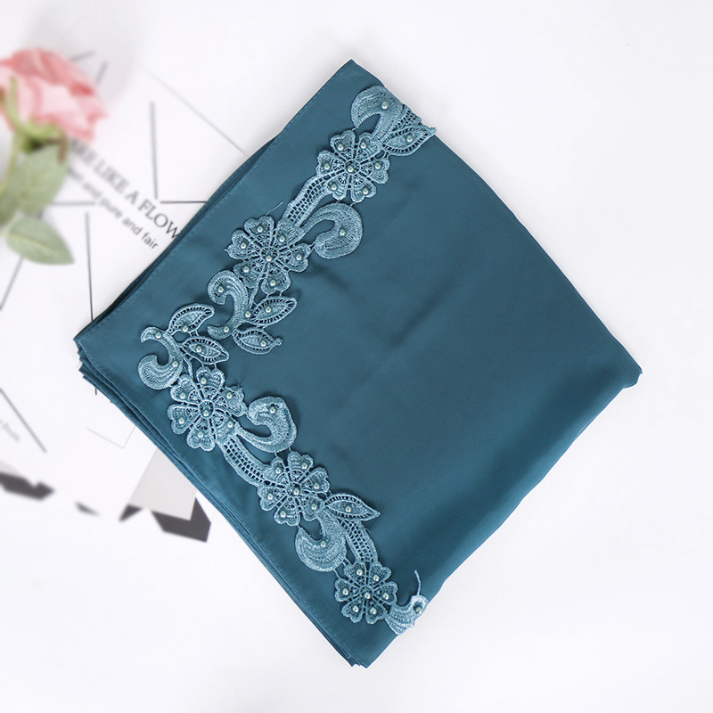 Carved chiffon square scarf