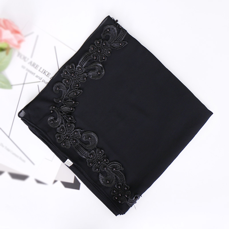 Carved chiffon square scarf