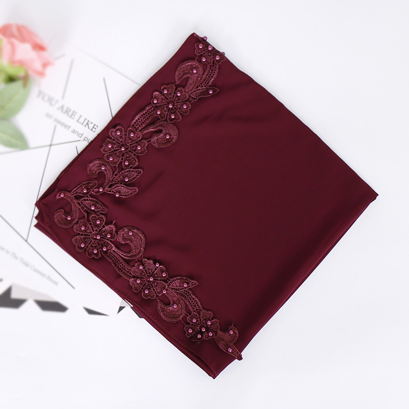Carved chiffon square scarf
