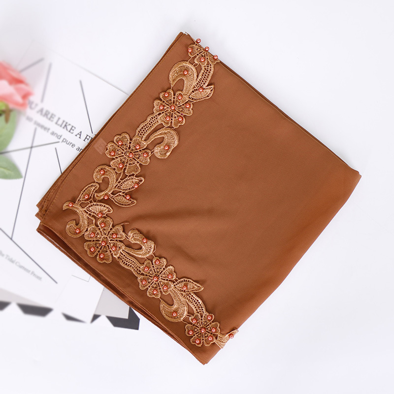 Carved chiffon square scarf
