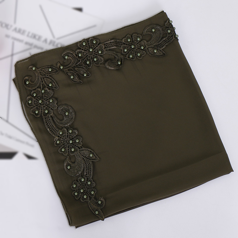 Carved chiffon square scarf