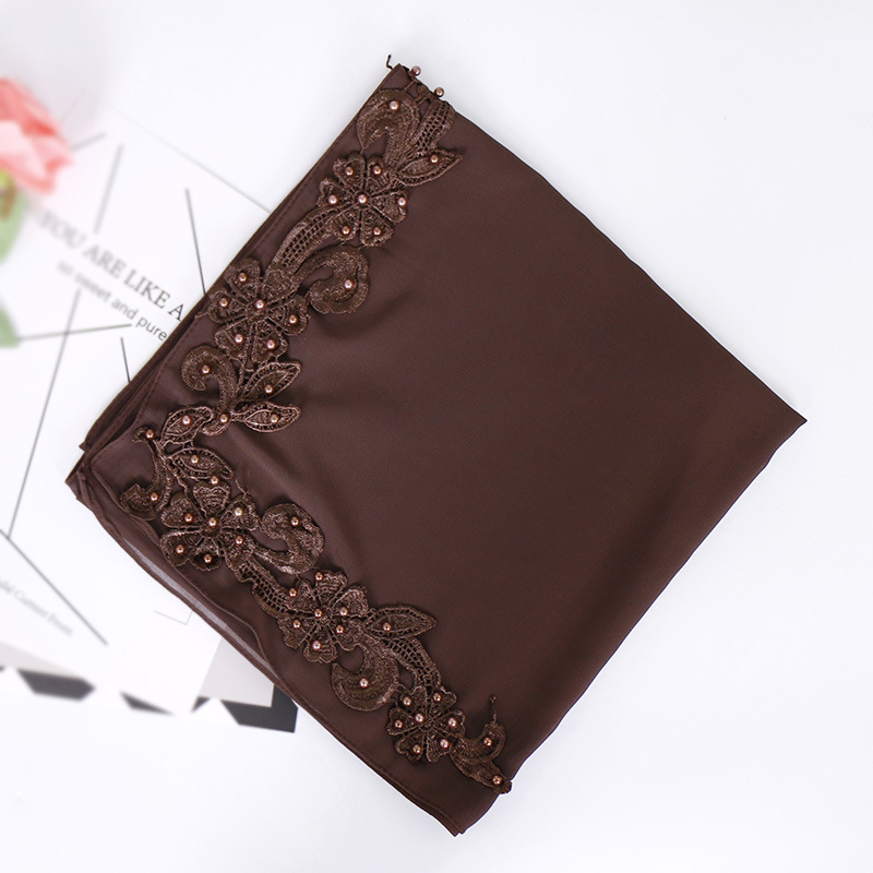 Carved chiffon square scarf