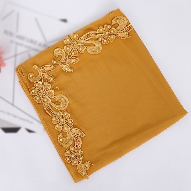 Carved chiffon square scarf