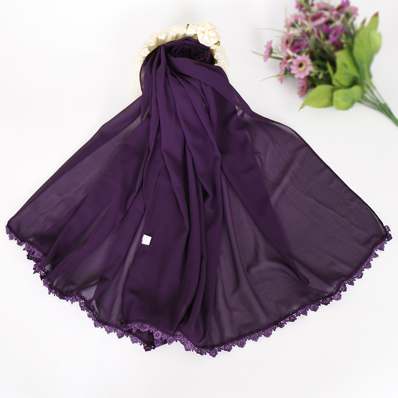 Muslim Pearl Chiffon Bubble Hijab