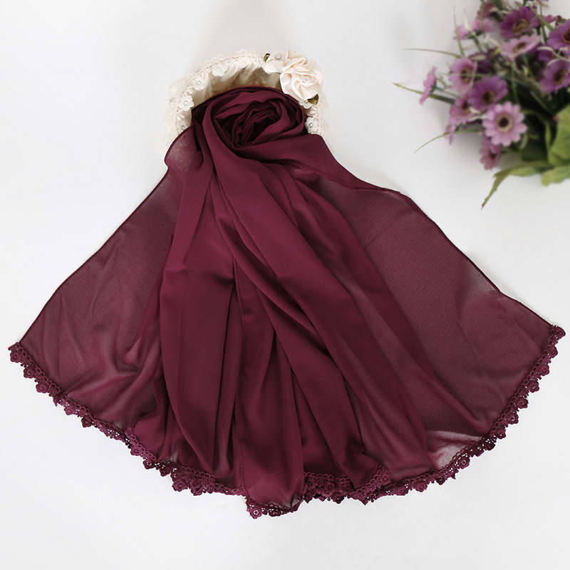 Muslim Pearl Chiffon Bubble Hijab