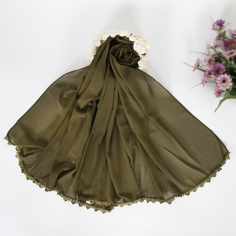Muslim Pearl Chiffon Bubble Hijab