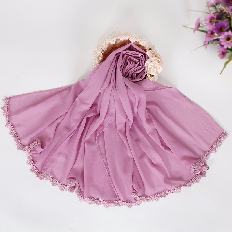 Muslim Pearl Chiffon Bubble Hijab