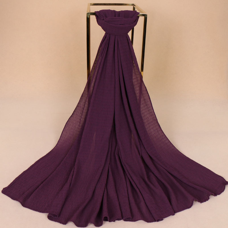 Pure color pearl chiffon scarf wholesale