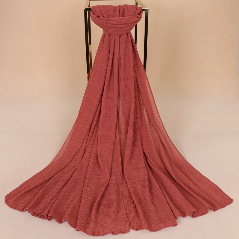 Pure color pearl chiffon scarf wholesale