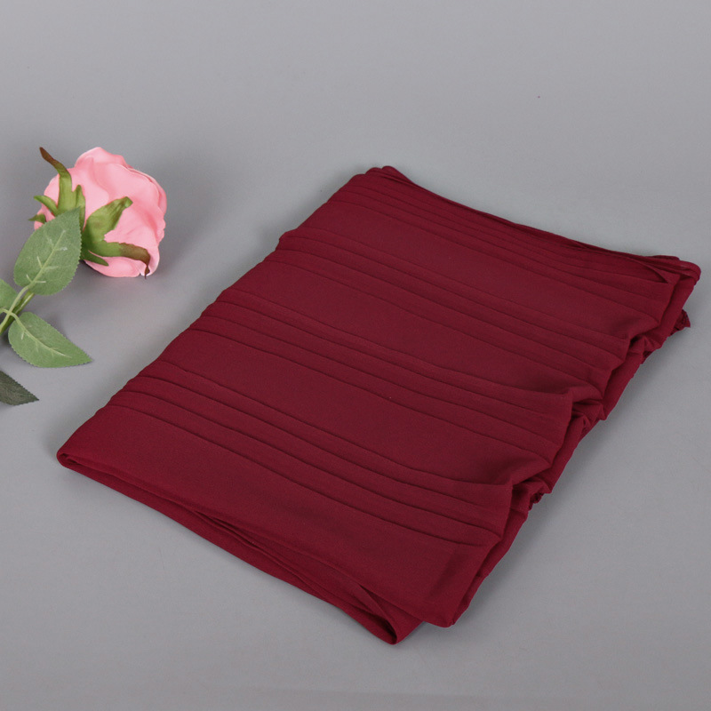 Muslim Pearl Chiffon Turban Scarf