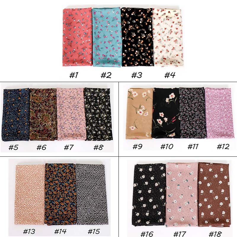 New Pearl Chiffon Printed Square Scarf