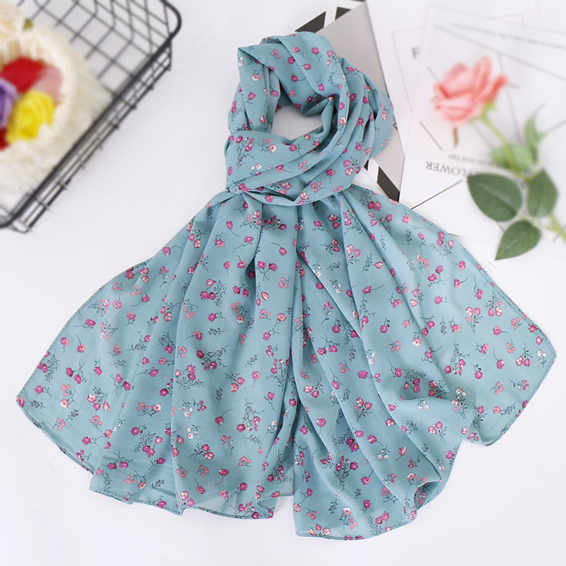Printed Pearl Chiffon Bandana Scarf